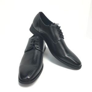 Amali Men's Black Wing Tip Oxford Dress Shoes Smooth Burnished Sizes 10 - 15